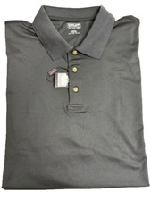 Kirkland Signature Men's Short Sleeve Polo Shirt GREY,MEDIUM NWT