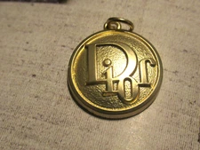 DIOR ZIP PULL  charm  22MM light gold tone,   THIS IS FOR 1