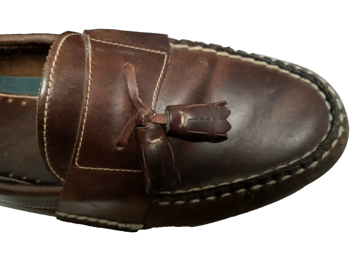 G.H. Bass Shoes Weejuns Roosevelt Mens 10 D Brown Leather Tassel Loafers Brazil G.H. Bass & Co. Weejuns Tassel Loafers Men main image 2