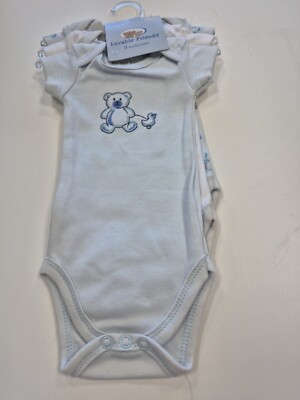 Luvable Friends  Boy 3-Piece Blue Onesies Size Preemie