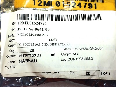 MC100EP210SFA ONSEMI IC CLK BUFFER 1:5 1GHZ 32LQFP 1 UNIT