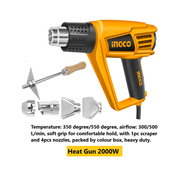 INGCO 2000w Hot Air Blow / Heat Gun HG20008S for sale online eBay
