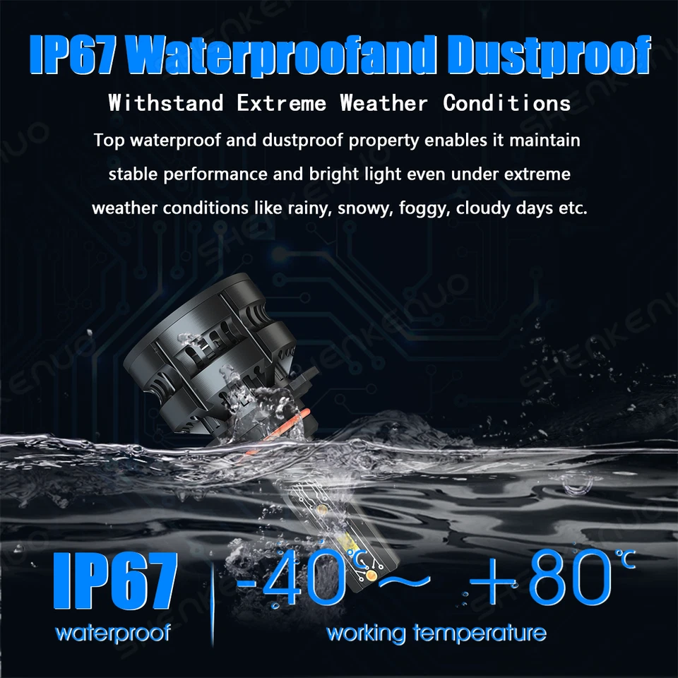 For Acura MDX 2007-2011 2012 2013 HID 6× LED Headlight Bulbs Hi/Lo Fog Light Kit - Image 4 of 4