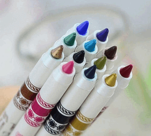 12 Color Glitter Eyeshadow Lip EyeLiner Eye Shadow Pencil Shimmer Pen Makeup Set - Picture 8 of 12