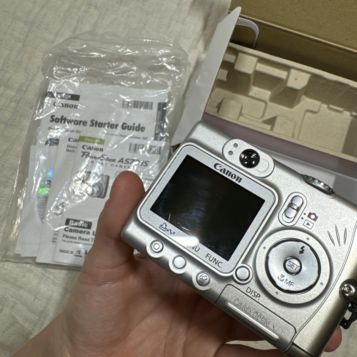 Canon PowerShot A570 IS Digital Camera Silver PC1225 7.1MP w
