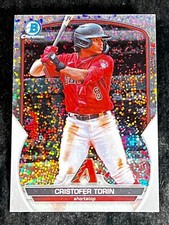 2023 Bowman CHROME 1st SPECKLE REFRACTOR PROSPECT ROOKIE Cristofer Torin Item 1