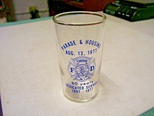 Pennsburg PA 1977 Fire Dept Department Glass, 80th Anniversary