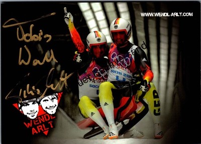 Original autograph Tobias Arlt & Tobias Wendl luge /// autograph si 349812