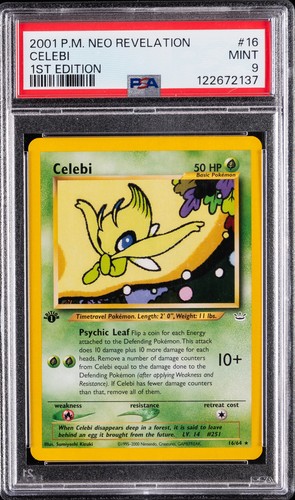 Celebi (1st Edition) graded PSA 9 for sale on eBay