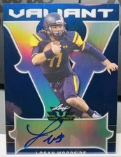 2018 Leaf Valiant Rookie Autograph 25/25 #BALW1 Logan Woodside Navy