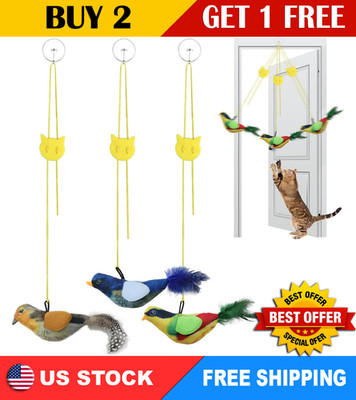Indoor Interactive Birds Toy for Cat Chasing Teasing Toy Sounding Catnip