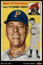 1954 Topps #213 John Fitzpatrick Pirates 2.5 - GD+