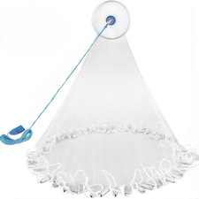 Rete Di Lancio per La Pesca,Rete Da Pesca Rezzaglio Da Pesca,Diametro 2,4 M,Mono