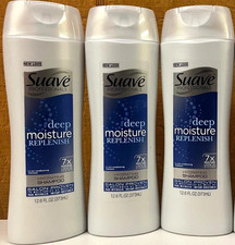 3 Suave Deep Moisture Replenish Hydrating Shampoo 12.6OZ EACH Professional Salon