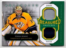 2013-14 Artifacts Treasured Swatches Jerseys Patches Emerald Pekka Rinne Patch