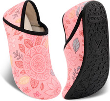 House Slippers for Women Men with Rubber Sole Soft Lightweight Indoor/Outdoor