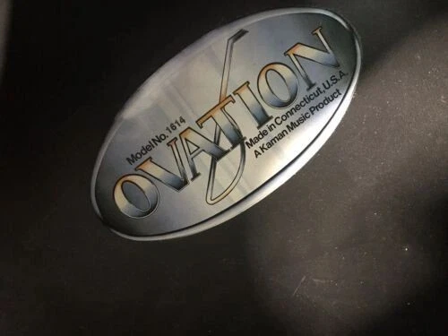 Ovation Folklore 1614 acoustic 12 fret guitar made in USA 1981 excellent w/ case - Picture 8 of 12