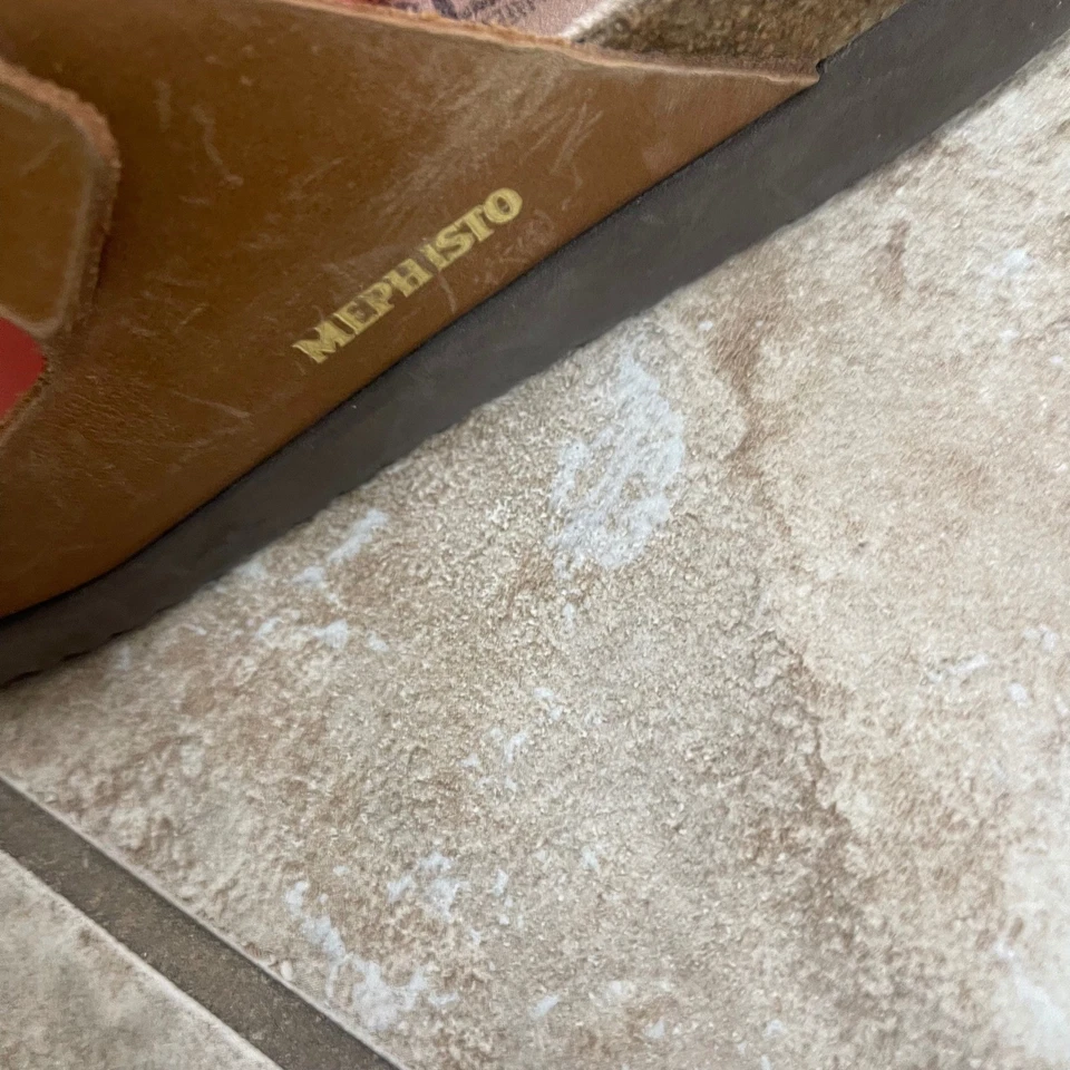 Mephisto Hester Sandals Women's Size 39 Leather Comfort Walking Slides Brown - Image 3 of 4