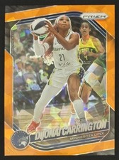 Dijonai Carrington 2025 Panini WNBA Prizm - Orange Cracked Ice Prizm #9