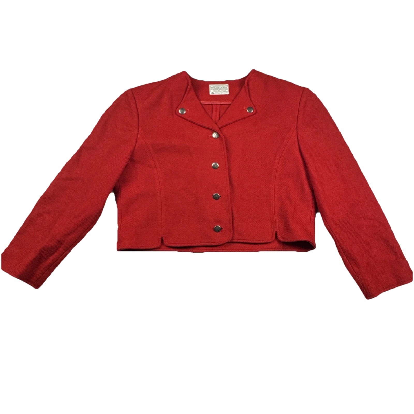 Pendleton Red Wool Cropped Jacket Women’s Size 16… - image 1