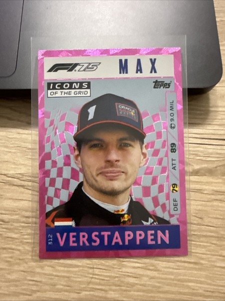 TOPPS Turbo Attax 2025 *VERSTAPPEN* Icons of the Grid PINK #312 Rose
