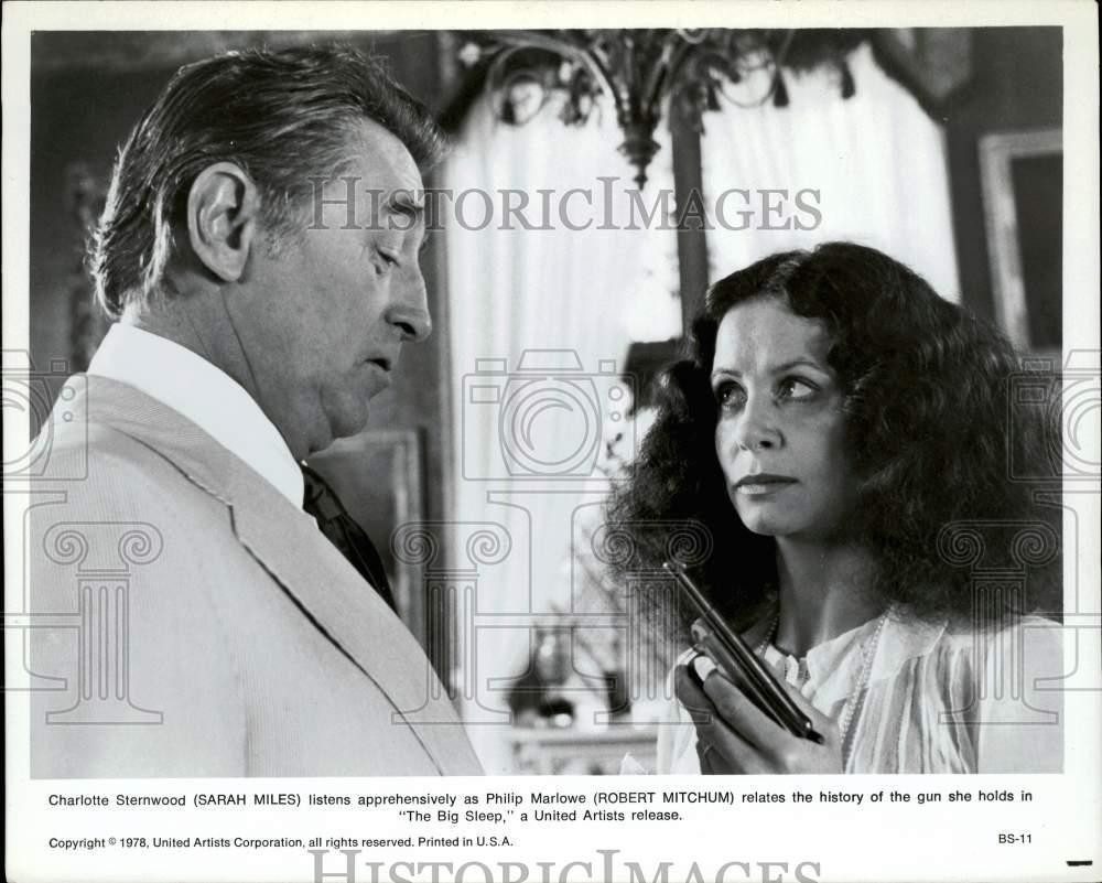 1978 Press Photo Sarah Miles & Robert Mitchum in 
