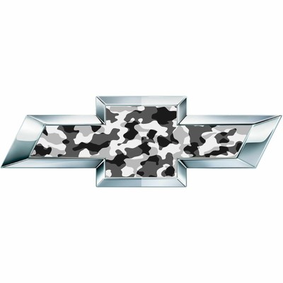 CJ 2 Silverado Grayscale Camo Universal Chevy Vinylfolie Emblem Overlay /1166