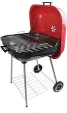 Classic Large Square 22x22" Charcoal Barbecue Grill Portable BBQ Heavy Steel ...