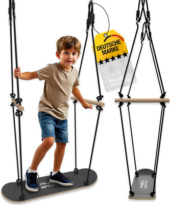 PHIBER-SPORTS Skateboard Schaukel Outdoor Kinder - Langlebig, Wetterfest, Anti-R