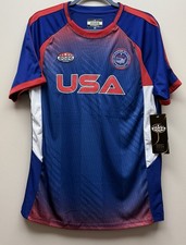NEW 2026 Futbol USA Soccer International Collection Blue Jersey M
