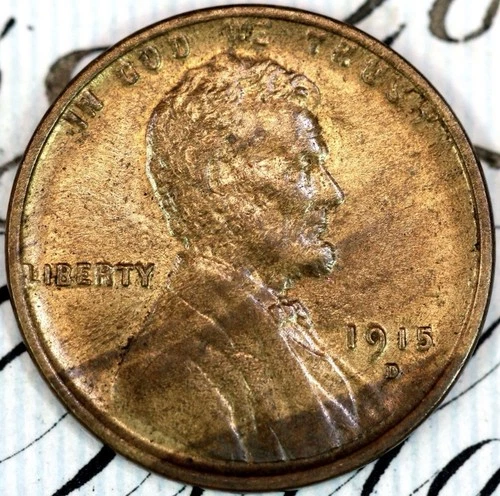 1915-D NEAR+ GEM BU MS LINCOLN WHEAT PENNY DC420 FROM MATTHEWS HOARD