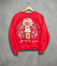 The World of Strawberry Shortcake Crewneck Sweatshirt Red XL "Life Can Be Sweet"