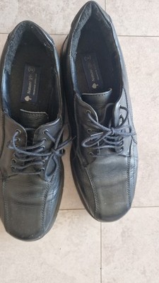 Nature Life Herren Derby Lederschuhe Schwarz Schnürung EU 46 rutschfest