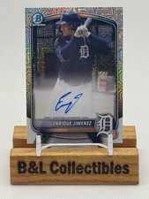 2025 Bowman Chrome Enrique Jimenez Mojo Refractor Auto Detroit Tigers - #BMA-EJ