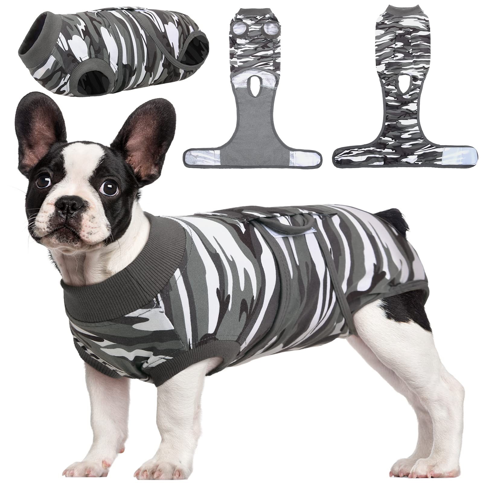 Tutina Cane Post Operatoria Kuoser: Dolce Protezione Mimetica Cotone - 1