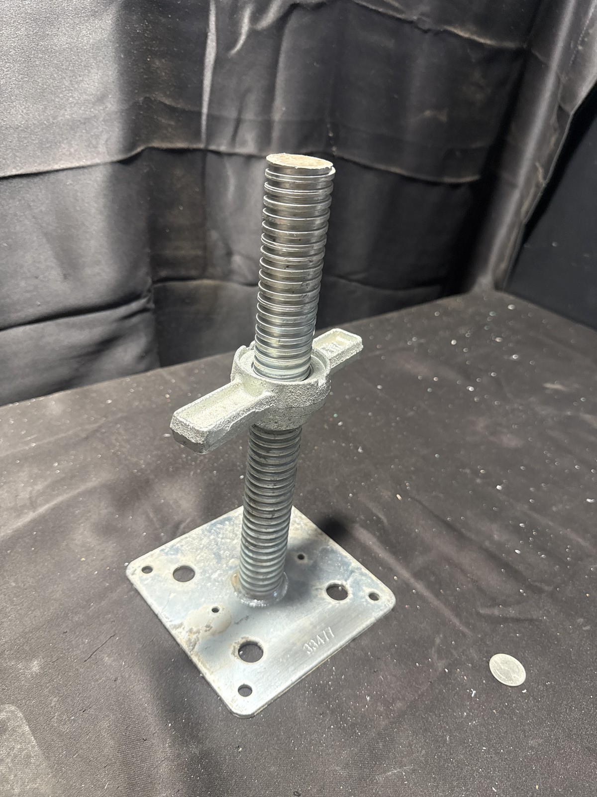 12" EIW Scaffold Base Jack with Square Base Plate & Adjusting Nut Heavy Duty