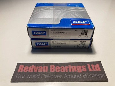 1 Paar 7211 CD/P4A DGC (SKF Super Präzisionslager) MwSt. ausweisbar.