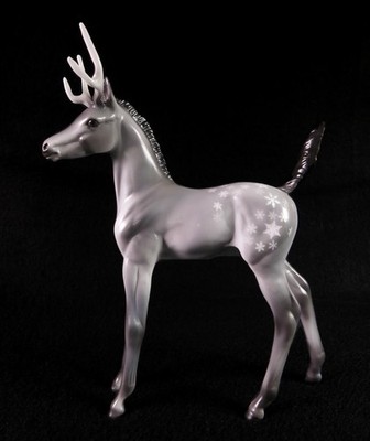 OOAK FLEEK by Dawn Quick WHS Arab Foal 2017 Reindeer antlers