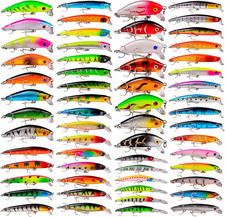 BAIKALBASS Bass Fishing Lures Kit Set Topwater Hard Baits Crankbait Minnow 43Pcs