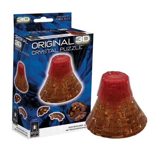 , Volcano Original 3D Crystal Puzzle, Perfect for Puzzlers Ages 12 and Up, Ch...