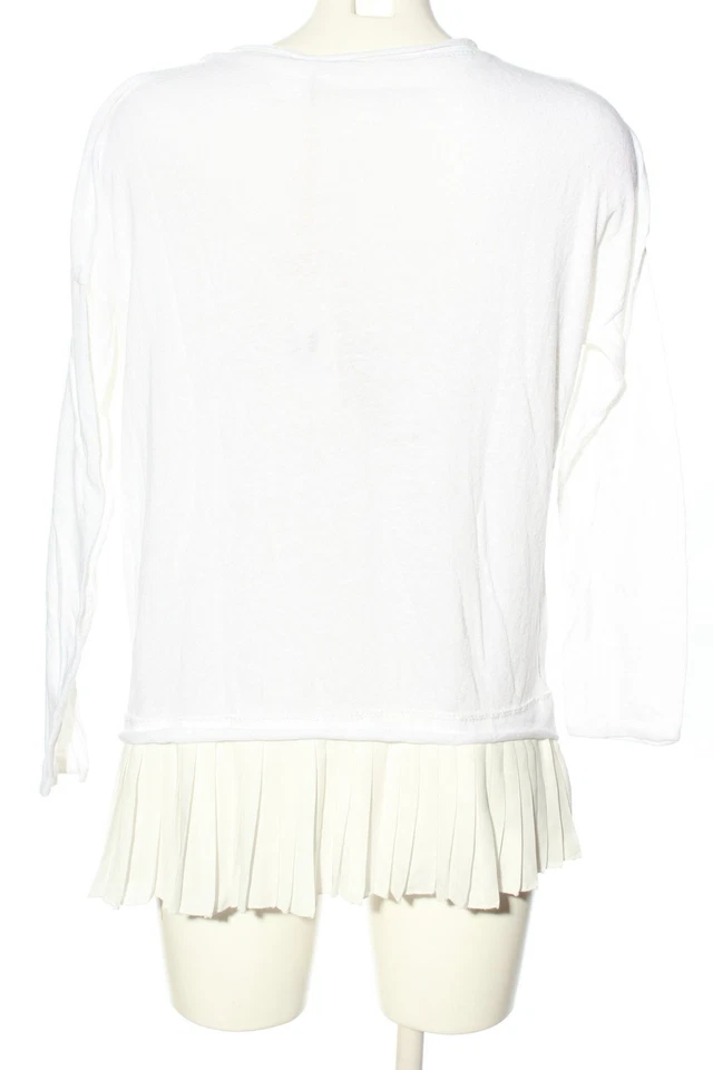 CARLA GIANNINI Top à manches longues Dames Haut T EU 42 blanc style décontracté - Photo 2/4