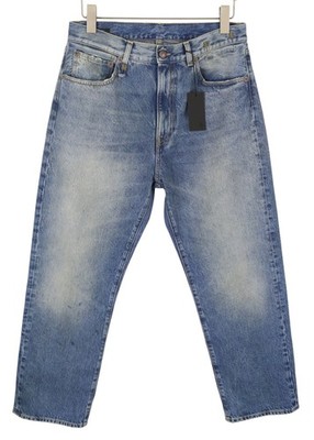 R13 Cuffed X-BF Damenjeans 28 Jasper Gerade Blau Verwaschen PF25