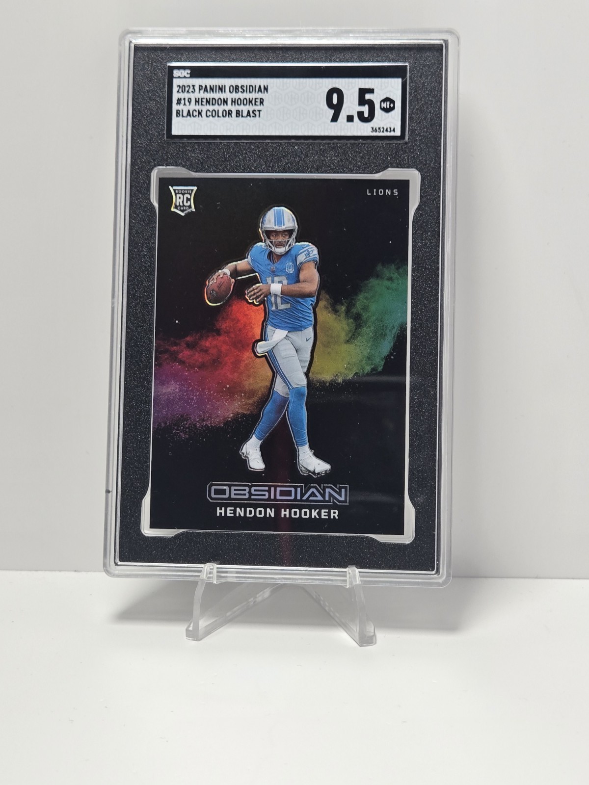 2023 Panini Obsidian, Black Color Blast, Hendon Hooker, #19
