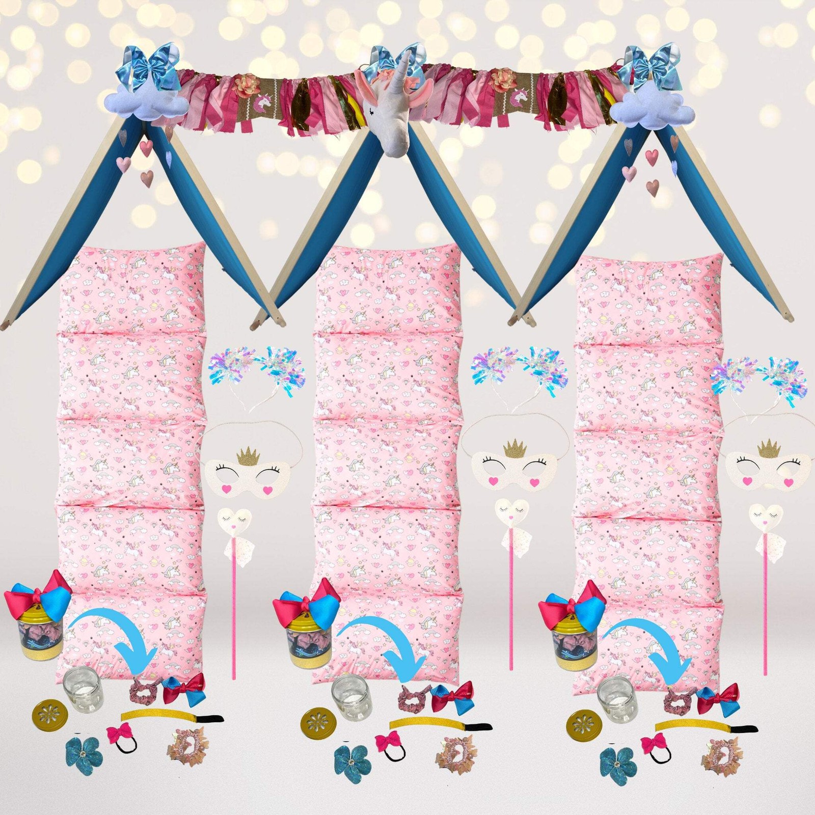 Girls Unicorn Birthday Party Sleepover in a Box
