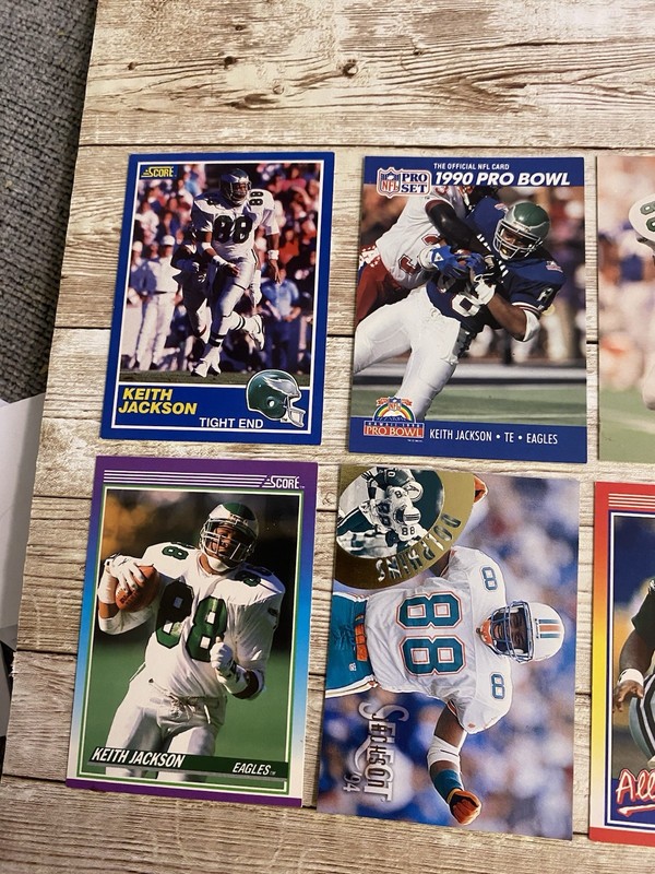 (15) Keith Jackson Lot #2 Philadelphia Eagles Miami Dolphins