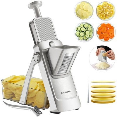 Upgrade Larger Safe Mandoline Slicer with Cheese Grater Potato Slicer for Chi...