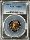 1956-D  1C RD Lincoln Wheat One Cent  PCGS MS65RD  35750682