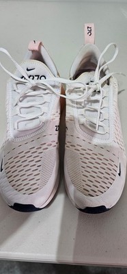 Nike Air Max 270 Sneakers Pink & White Women s 8.5 Bleached Coral AH6789