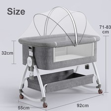 Baby Bedside Crib Sleeper Bassinet Safe Co-Sleeping Storage Bag Easy install UK