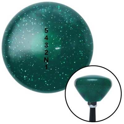 Black Shift Pattern 59n Green Retro Metal Flake Shift Knob w/ M16x1.5 Insert